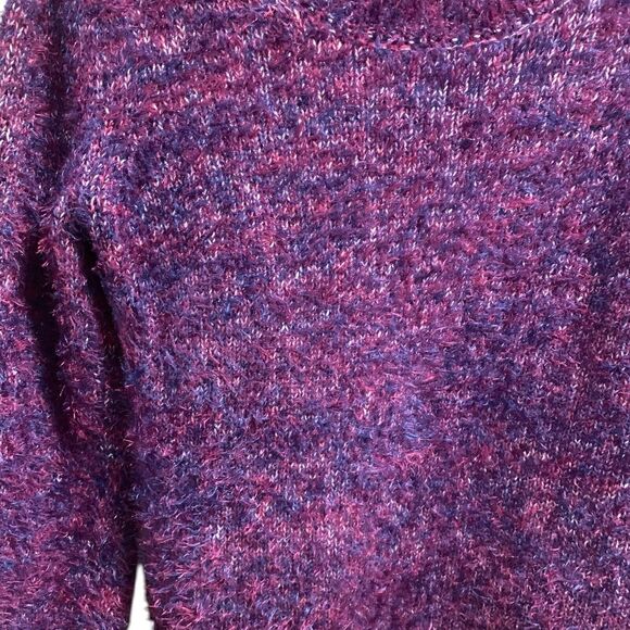 Lou and Grey Womens Purple Pink Haze Fuzzy Long Sleeve Sweater M Valentines Day - Picture 2 of 7